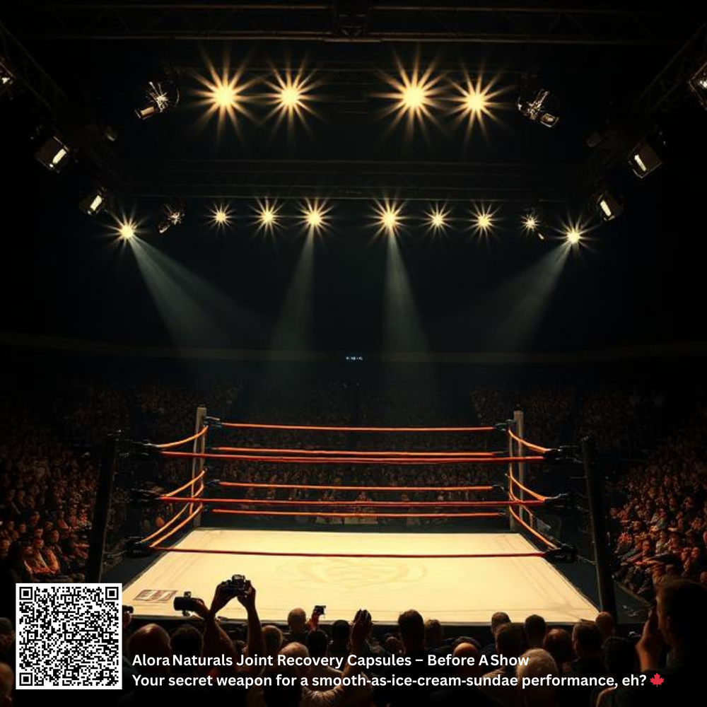 Alora Naturals Joint Recovery Capsules – Before a Show Your secret weapon for a smooth‑as‑ice‑cream‑sundae performance, eh? 🏆🇨🇦 Alora Naturals Joint Recovery Capsules 300 Capsules 🇨🇦🏆 #AloraNaturals #WrestlingLife #MMAFitnes #PainRelief #JointRecovery #CanadianSupplements #BuyCanadian #CartilageSupport #NaturalHealth #SportsRecovery #AthleteWellness #MadeInCanada #FightPain #StayStrong #HealthSupplement #GymEssentials